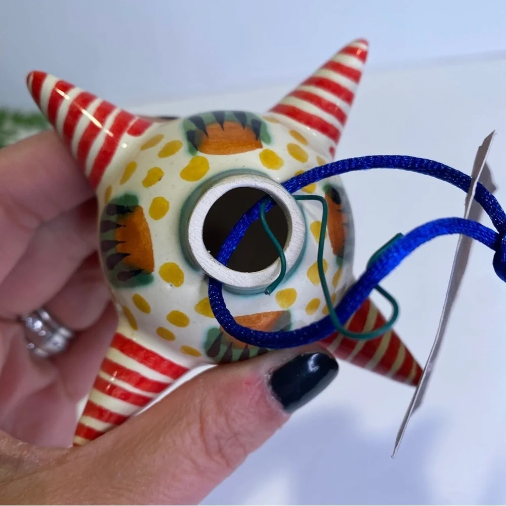 Gorky Gonzalez Mexico Pottery Handpainted Ornament NWT